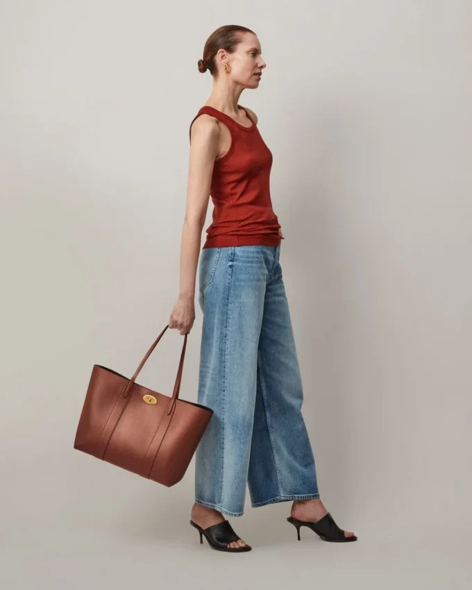 Bayswater Tote in Oak Small Classic Grain Schultertasche Mulberry Bayswater Tote in Oak Small Classic Grain Schultertasche Mulberry