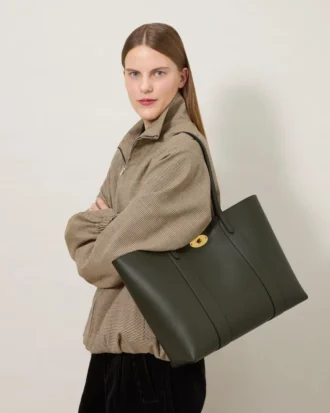 Bayswater Tote Juniper Green Small Classic Grain Bayswater Tote Juniper Green Small Classic Grain