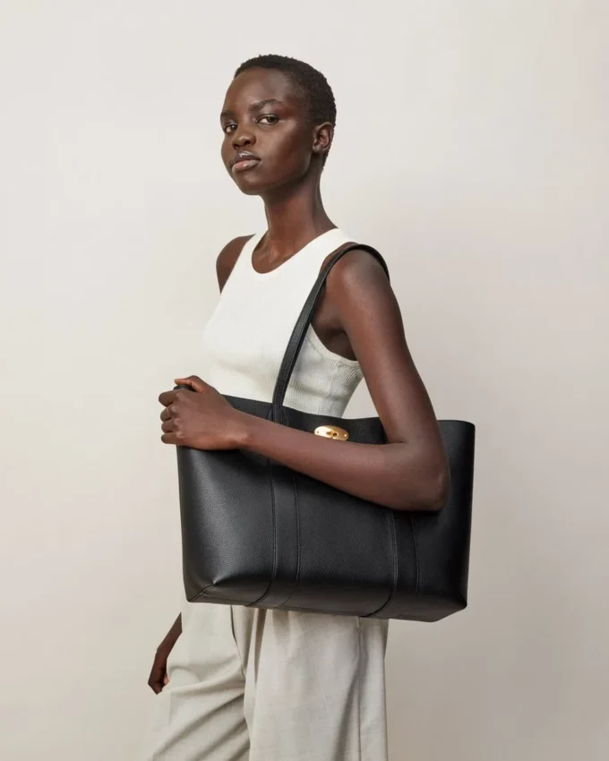 Bayswater Tote Schwarz Small Classic Grain Damen Bayswater Tote Schwarz Small Classic Grain Damen