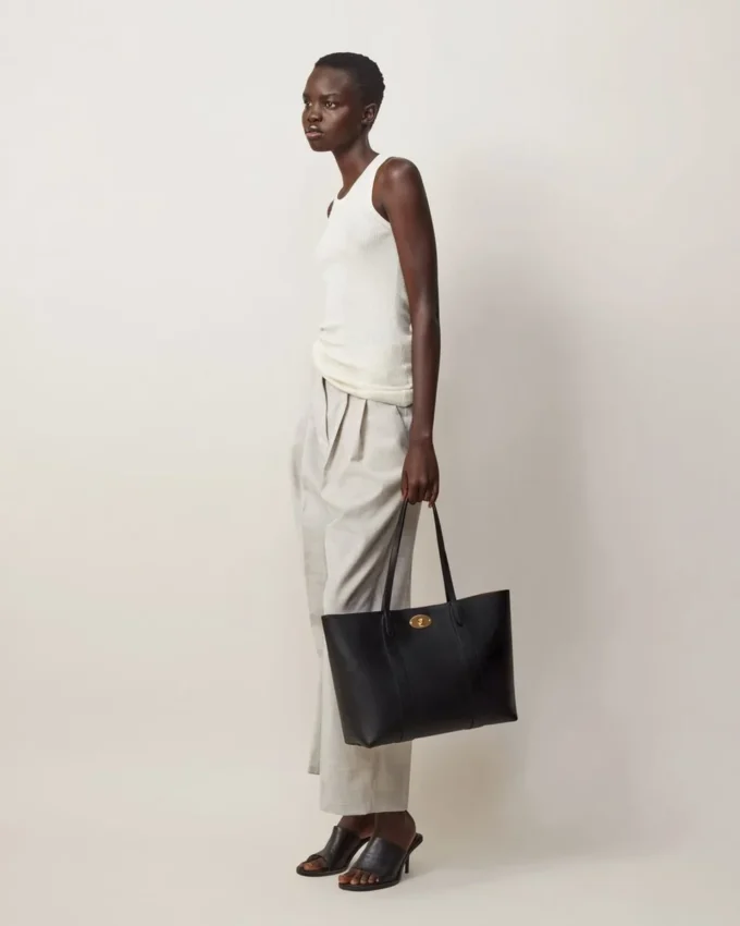 Bayswater Tote Schwarz Small Classic Grain Damen Bayswater Tote Schwarz Small Classic Grain Damen