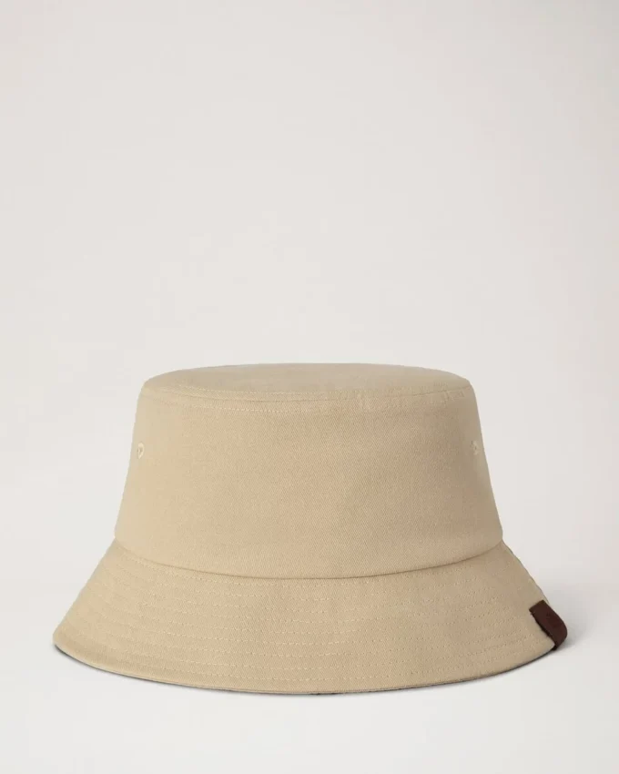Bestickter Bucket Hat aus ecrufarbener Baumwolle – Sommerkollektion