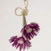 Blumen-Schlüsselanhänger – Dahlienblüte in Rosa & Orchideenblüte, Materialmix Blumen-Schlüsselanhänger – Dahlienblüte in Rosa & Orchideenblüte, Materialmix