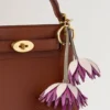 Blumen-Schlüsselanhänger – Dahlienblüte in Rosa & Orchideenblüte, Materialmix Blumen-Schlüsselanhänger – Dahlienblüte in Rosa & Orchideenblüte, Materialmix