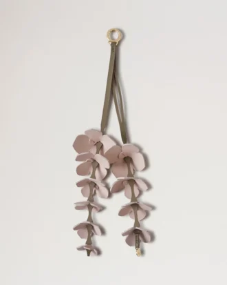 Blumen-Schlüsselanhänger – Glyzinienblüte, rosa, Materialmix