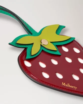 British Summer Taschenanhänger – Erdbeere, mehrfarbig, Materialmix