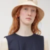 Bucket Hat Beige Raffia Herren Bucket Hat Beige Raffia Herren