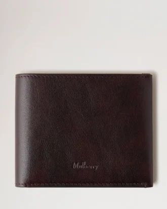 Camberwell 8-Karten-Brieftasche aus zweifarbigem Leder in Dunkelbraun