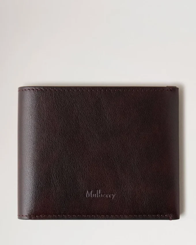 Camberwell 8-Karten-Brieftasche aus zweifarbigem Leder in Dunkelbraun
