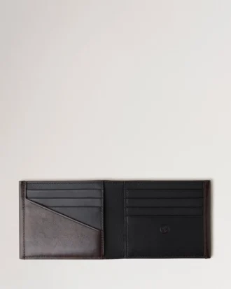 Camberwell 8-Karten-Brieftasche aus zweifarbigem Leder in Dunkelbraun