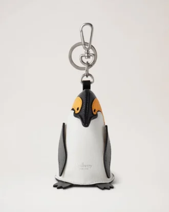 Case-Schlüsselanhänger – Pinguin Schwarz-Weiß, Micro Classic Grain & Heavy Grain