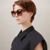 Charlotte Sonnenbrille Blondes Horn-Acetat Damen Charlotte Sonnenbrille Blondes Horn-Acetat Damen