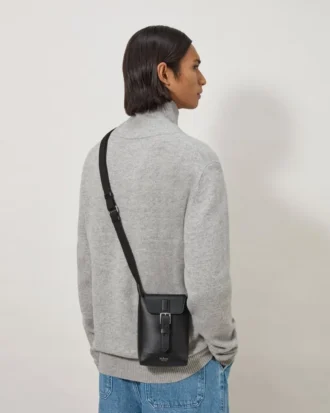Chiltern Handytasche Schwarz Klein Klassische Narbung Herren