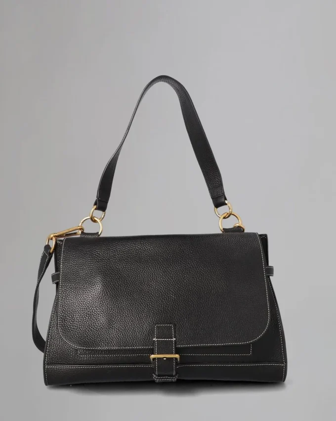 Chiltern Satchel Secondhand Schwarz genarbt pflanzlich gegerbt Chiltern Satchel Secondhand Schwarz genarbt pflanzlich gegerbt