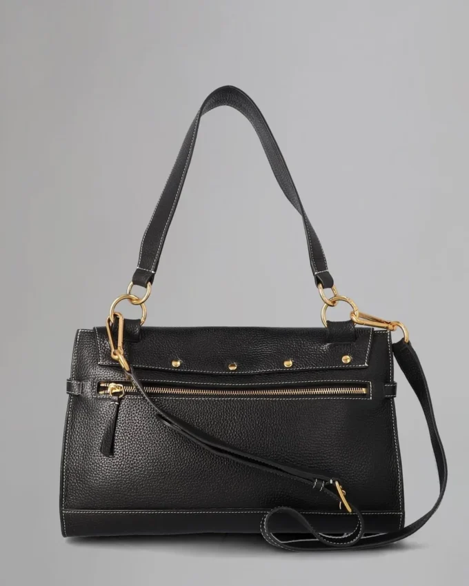 Chiltern Satchel Secondhand Schwarz genarbt pflanzlich gegerbt Chiltern Satchel Secondhand Schwarz genarbt pflanzlich gegerbt