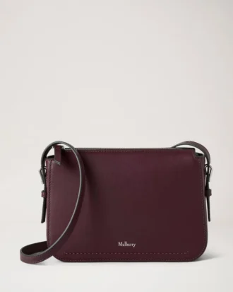 Clovelly Pouch Black Cherry Micro Classic Grain