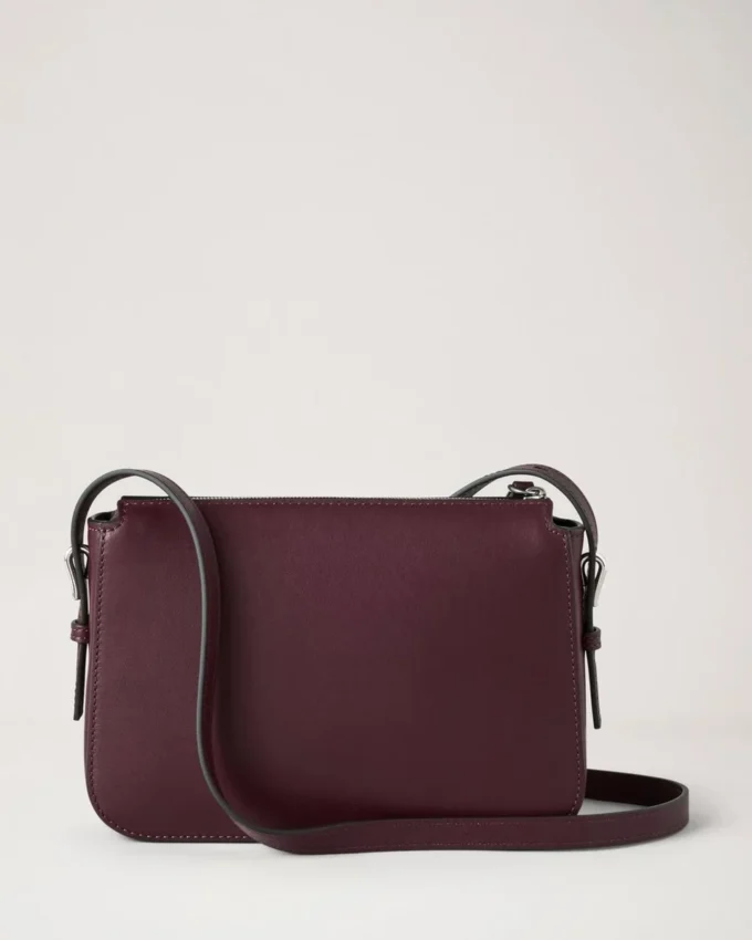Clovelly Pouch Black Cherry Micro Classic Grain Clovelly Pouch Black Cherry Micro Classic Grain