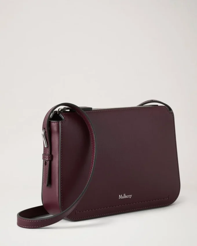Clovelly Pouch Black Cherry Micro Classic Grain Clovelly Pouch Black Cherry Micro Classic Grain