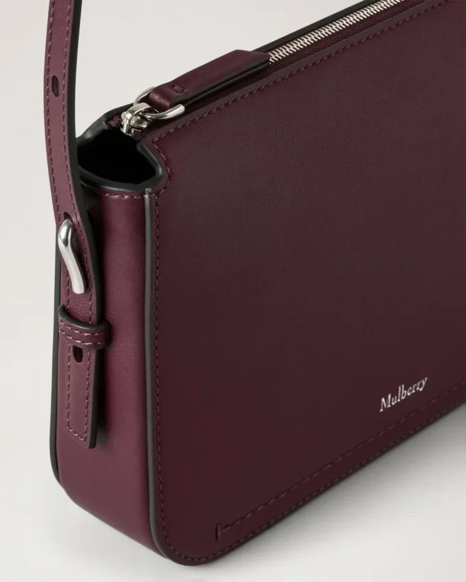 Clovelly Pouch Black Cherry Micro Classic Grain Clovelly Pouch Black Cherry Micro Classic Grain