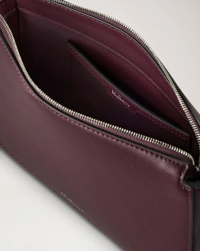 Clovelly Pouch Black Cherry Micro Classic Grain Clovelly Pouch Black Cherry Micro Classic Grain