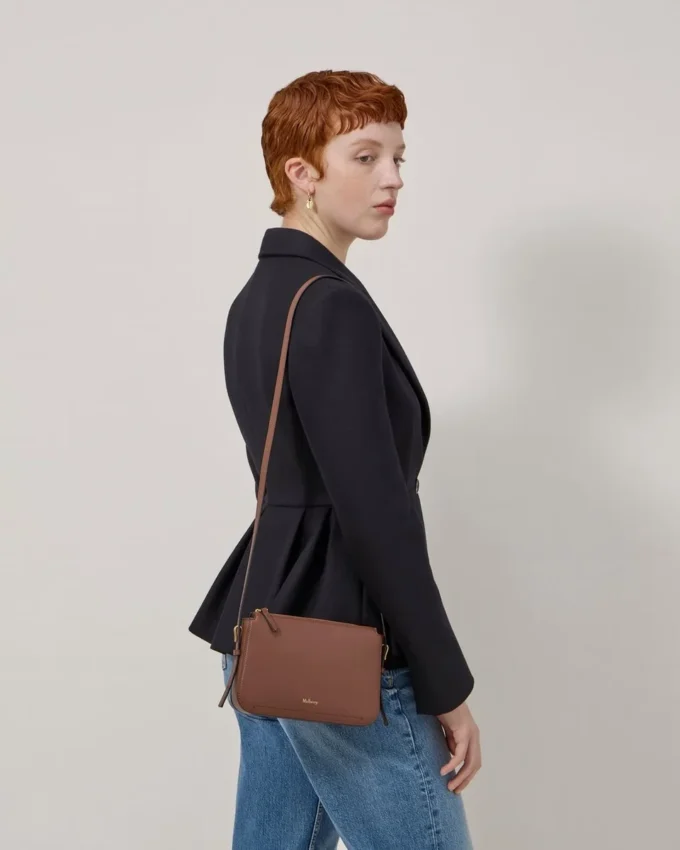 Clovelly Pouch Bright Oak Micro Classic Grain Geschenke