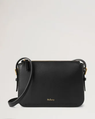 Clovelly Pouch Schwarz Micro Classic Grain Geschenke