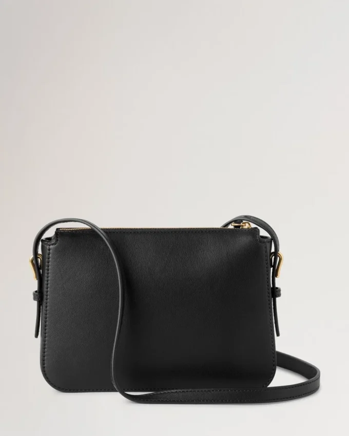 Clovelly Pouch Schwarz Micro Classic Grain Geschenke
