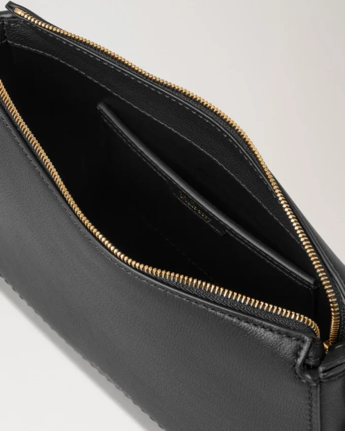 Clovelly Pouch Schwarz Micro Classic Grain Geschenke
