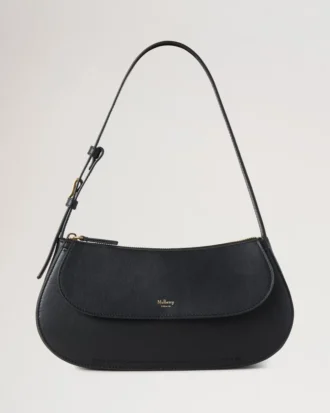 Clovelly-Umhängetasche in Schwarz mit Micro Classic Grain