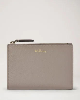 Continental Bifold Zipp-Brieftasche Kaschmir Taupe Small Classic Grain