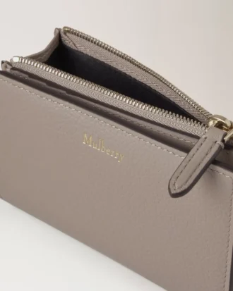 Continental Bifold Zipp-Brieftasche Kaschmir Taupe Small Classic Grain