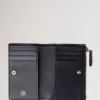 Continental Bifold Zipp-Brieftasche Schwarz Small Classic Grain