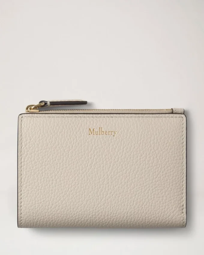 Continental Bifold Zipper-Geldbörse Chalk Small Classic Grain Continental Bifold Zipper-Geldbörse Chalk Small Classic Grain