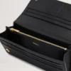 Continental-Geldbörse Schwarz Kleine klassische Narbung Damen