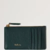 Continental Langes Kartenetui mit Reißverschluss, Mulberry Green, Small Classic Grain