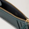 Continental Langes Kartenetui mit Reißverschluss, Mulberry Green, Small Classic Grain