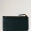 Continental Langes Kartenetui mit Reißverschluss, Mulberry Green, Small Classic Grain
