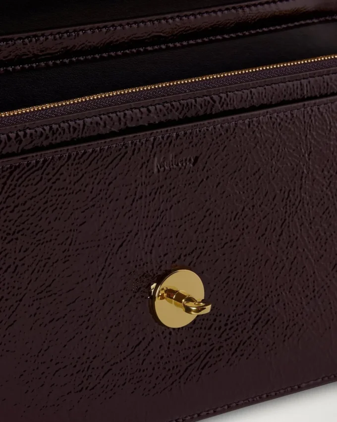 Darley Clutch Deep Aubergine Lackleder Damen Darley Clutch Deep Aubergine Lackleder Damen