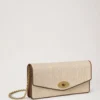 Darley Clutch Ecru & Bright Oak Raffia & Lederbesatz Darley Clutch Ecru & Bright Oak Raffia & Lederbesatz