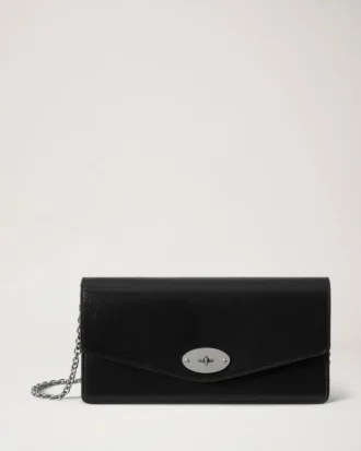 Darley Clutch Schwarz Hochglanzleder Damen