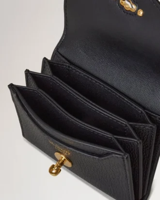 Darley Concertina-Brieftasche Schwarz Kleine klassische Narbung Darley Concertina-Brieftasche Schwarz Kleine klassische Narbung