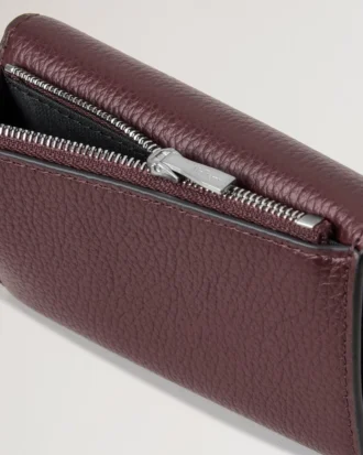 Darley gefaltete Mehrfach-Kartenbrieftasche Black Cherry Small Classic Grain