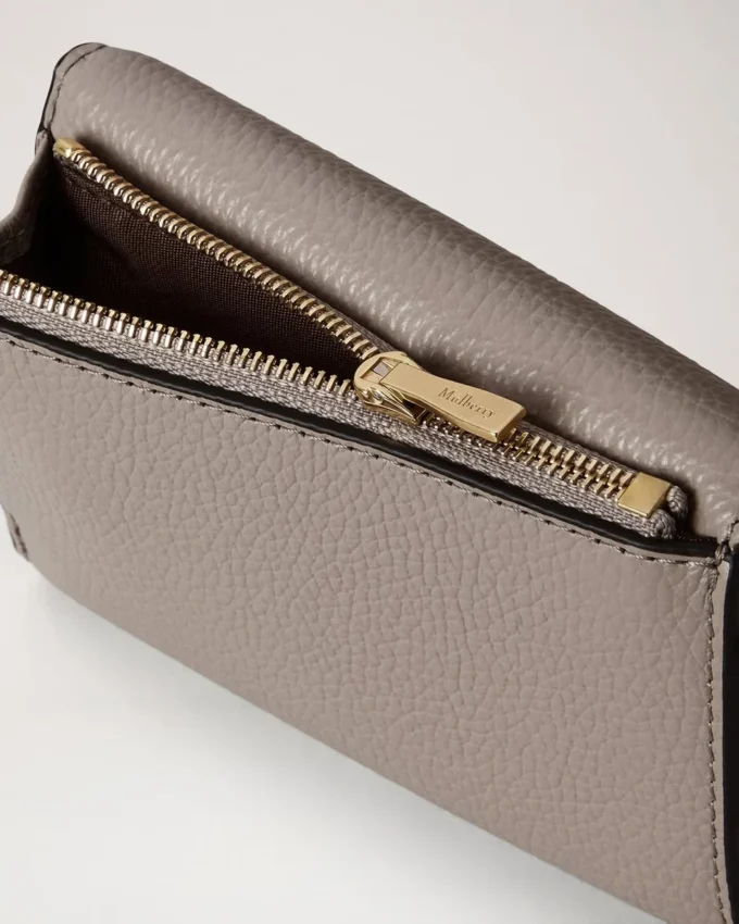 Darley gefaltete Mehrfach-Kartenbrieftasche Kaschmir Taupe Small Classic Grain