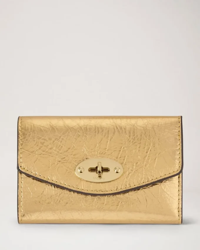 Darley gefaltete Mehrfach-Kartenbrieftasche Somerset Gold Grainy Metallic