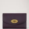 Darley gefaltete Mehrfach-Kartenbrieftasche, tief aubergine, Small Classic Grain