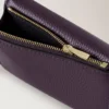 Darley gefaltete Mehrfach-Kartenbrieftasche, tief aubergine, Small Classic Grain