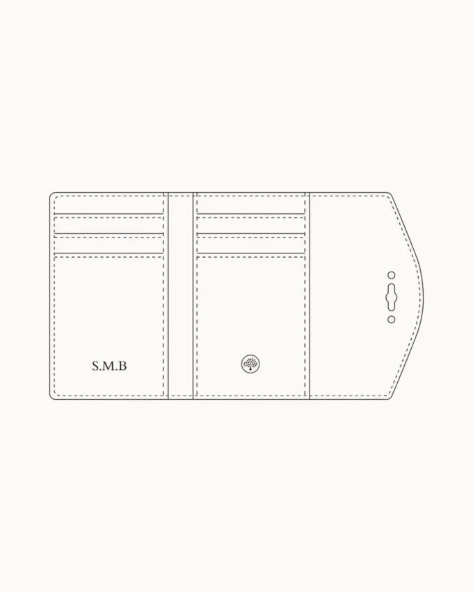 Darley gefaltete Mehrfach-Kartenbrieftasche, tief aubergine, Small Classic Grain