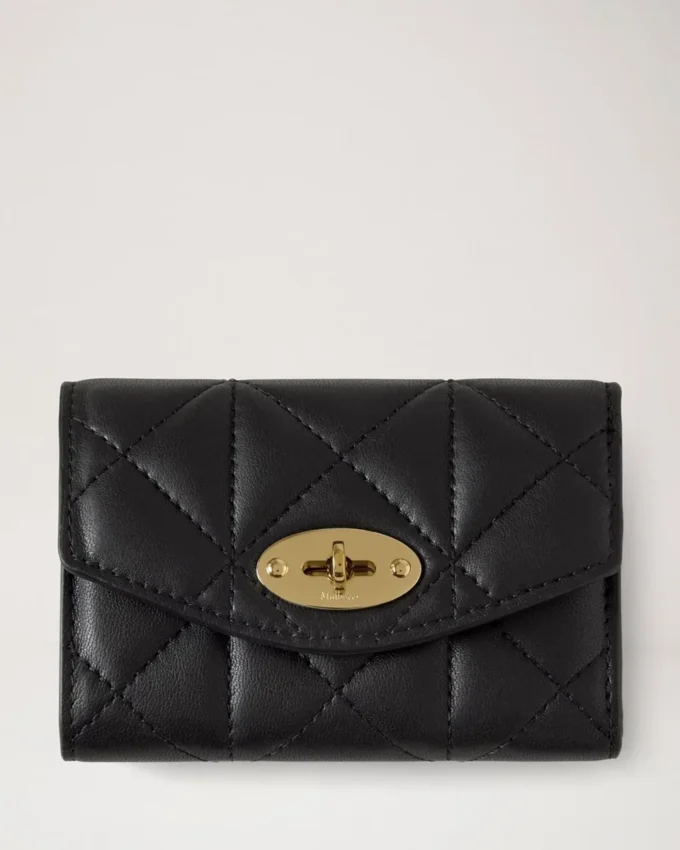 Darley gefaltete Multi-Kartenbrieftasche, schwarz, gestepptes Nappaleder Darley gefaltete Multi-Kartenbrieftasche, schwarz, gestepptes Nappaleder