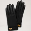 Darley-Handschuhe Schwarzes glattes Nappa-Leder Schals & Mützen Darley-Handschuhe Schwarzes glattes Nappa-Leder Schals & Mützen