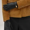 Darley-Handschuhe Schwarzes glattes Nappa-Leder Schals & Mützen Darley-Handschuhe Schwarzes glattes Nappa-Leder Schals & Mützen