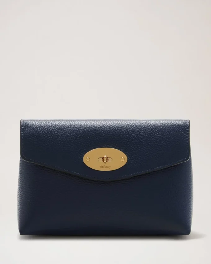 Darley Kosmetiktasche Bright Navy Small Classic Grain